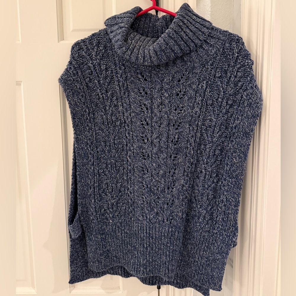 Veronica Beard Navy Cowl Neck Sweater